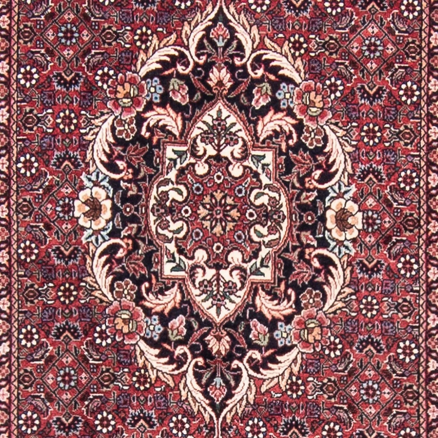Tapis de couloir Tapis persan - Bidjar - 363 x 83 cm - rouge foncé
