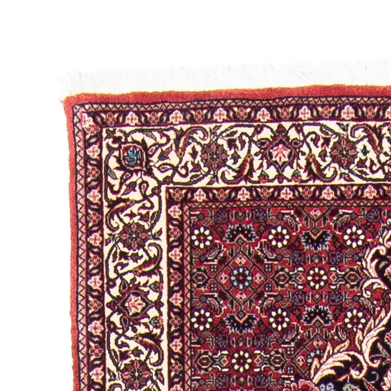 Tapis de couloir Tapis persan - Bidjar - 363 x 83 cm - rouge foncé