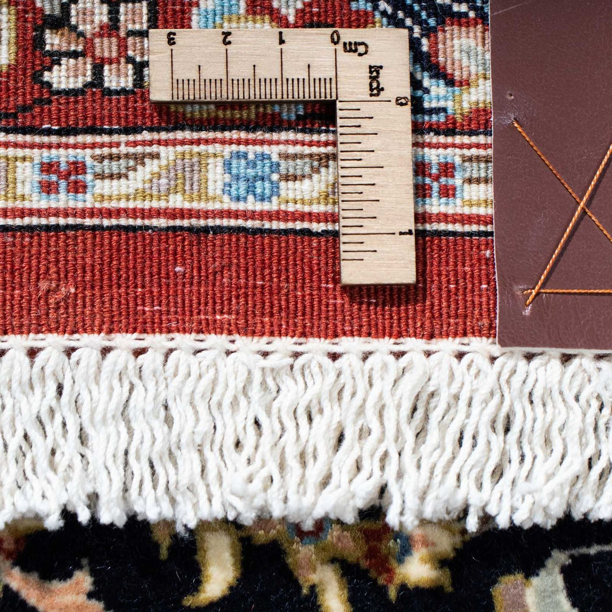 Tapis de couloir Tapis persan - Ghom - 200 x 52 cm - vert