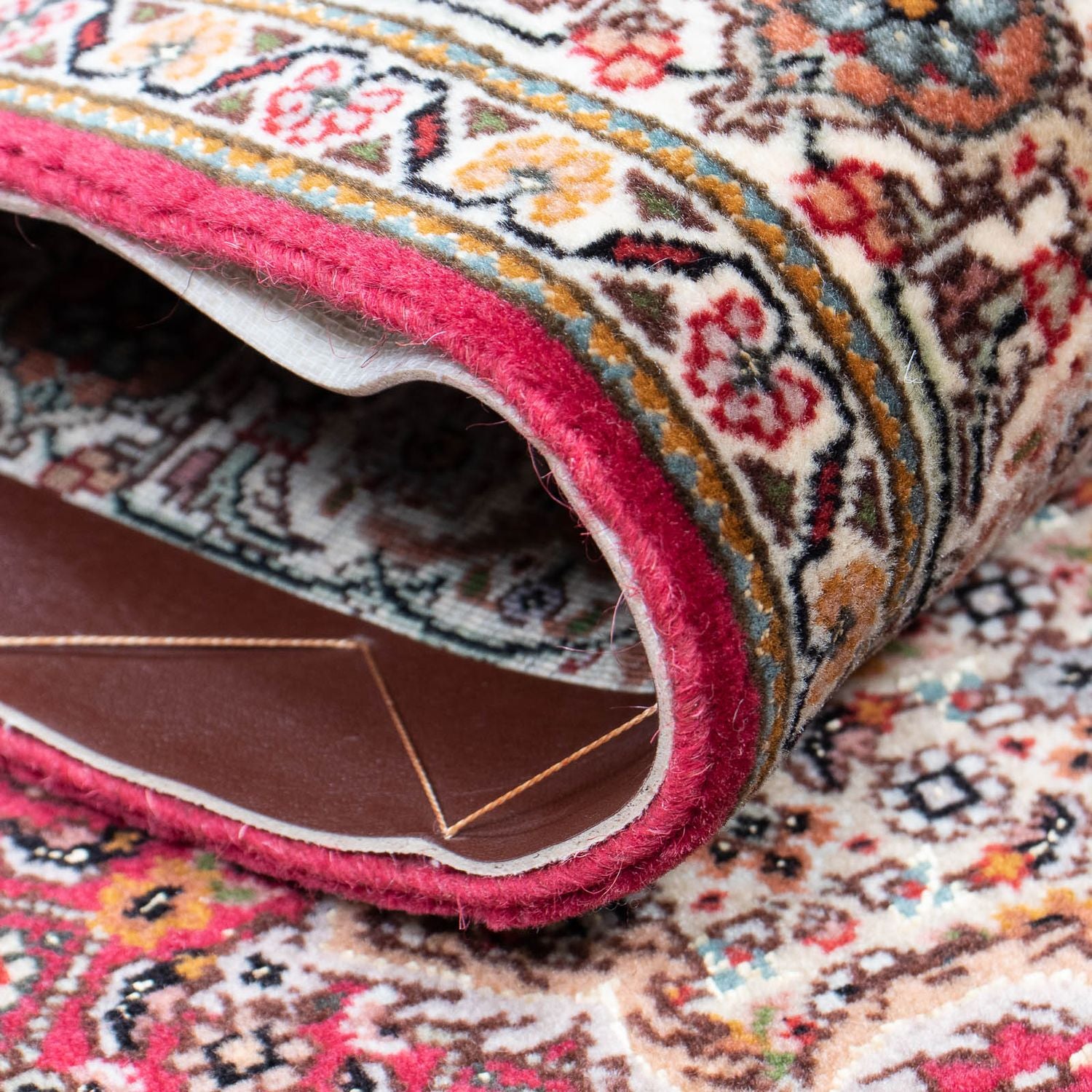 Tapis de couloir Tapis persan - Tabriz - 351 x 83 cm - rouge foncé