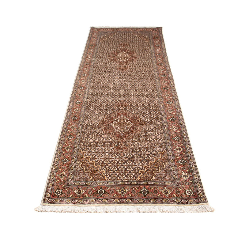 Tapis de couloir Tapis persan - Tabriz - 302 x 85 cm - marron clair
