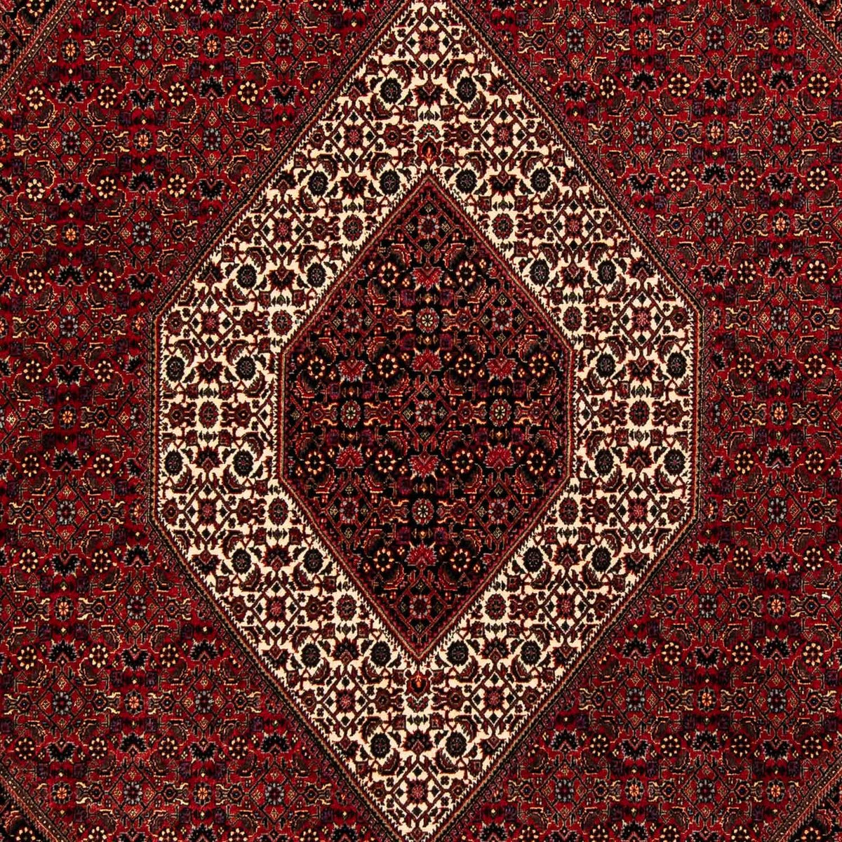 Tapis persan - Bidjar - 250 x 200 cm - rouge foncé