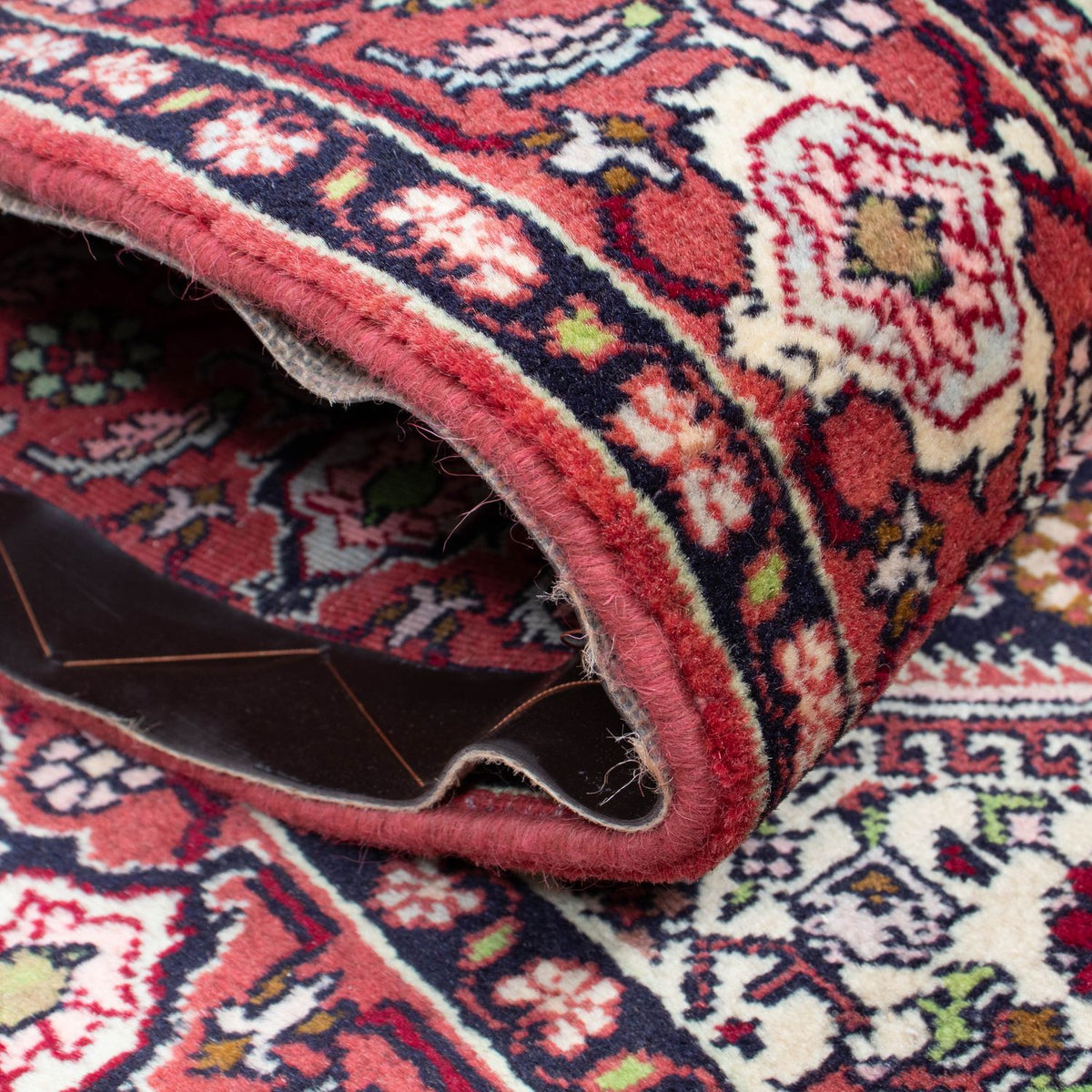 Tapis de couloir Tapis persan - Bidjar - 308 x 81 cm - rouge