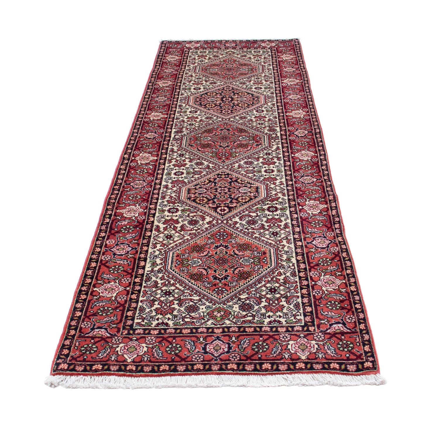 Tapis de couloir Tapis persan - Bidjar - 308 x 81 cm - rouge