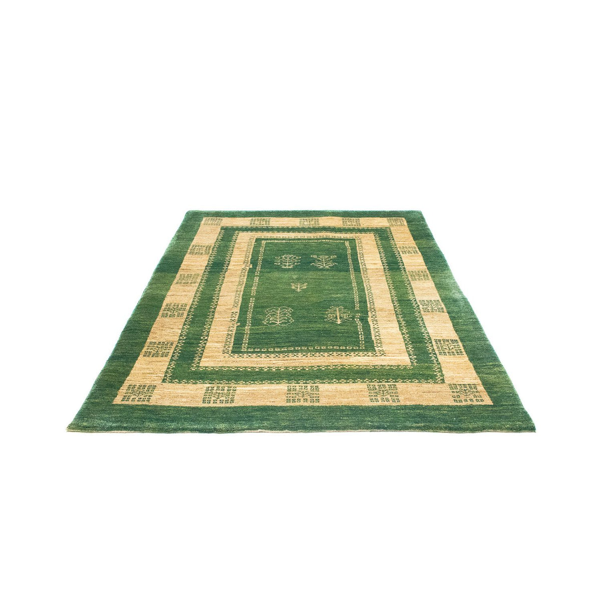 Tapis Gabbeh - Persan - 188 x 151 cm - vert