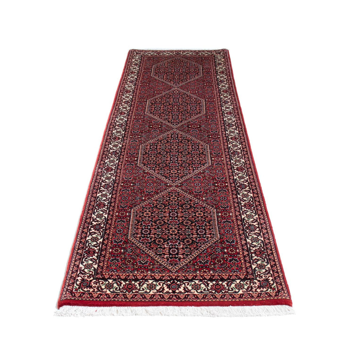 Tapis de couloir Tapis persan - Bidjar - 264 x 72 cm - rouge