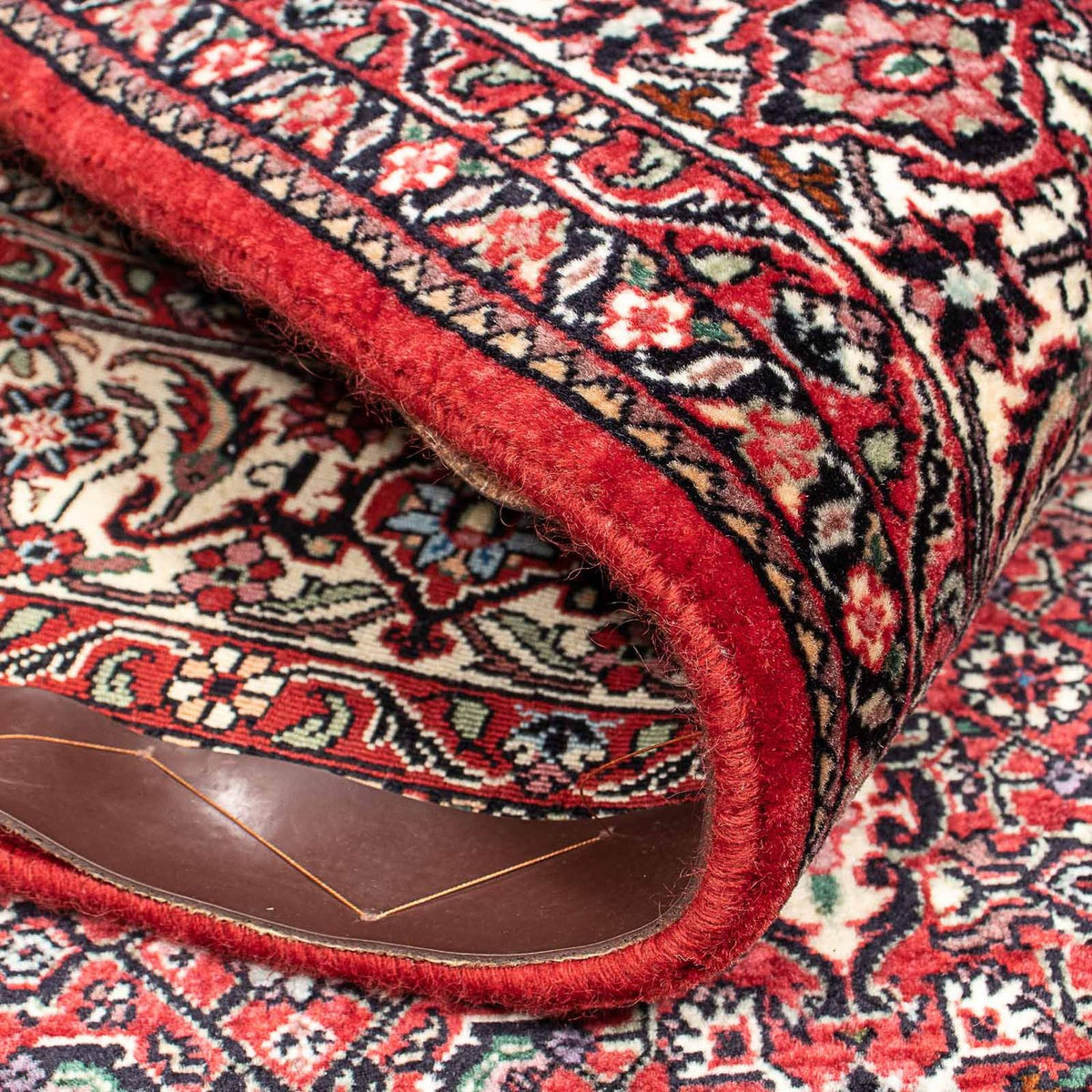 Tapis persan - Bidjar - 217 x 140 cm - rouge clair