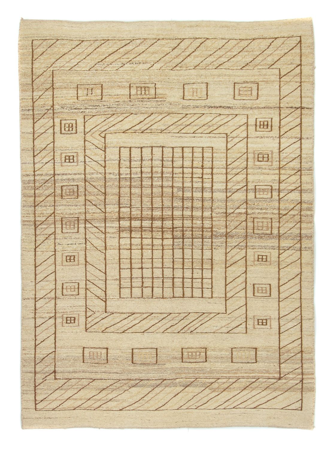 Tapis Gabbeh - Persan - 198 x 141 cm - multicolore