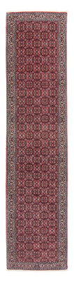 Tapis de couloir Tapis persan - Bidjar - 385 x 84 cm - rouge foncé