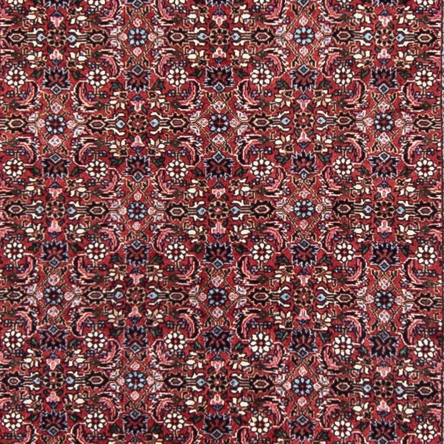 Tapis de couloir Tapis persan - Bidjar - 385 x 84 cm - rouge foncé