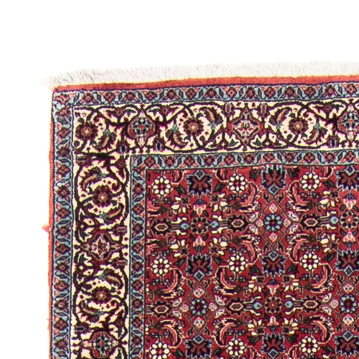 Tapis de couloir Tapis persan - Bidjar - 385 x 84 cm - rouge foncé