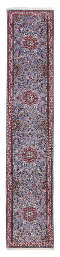 Tapis de couloir Tapis persan - Isfahan - Premium - 438 x 80 cm - violet