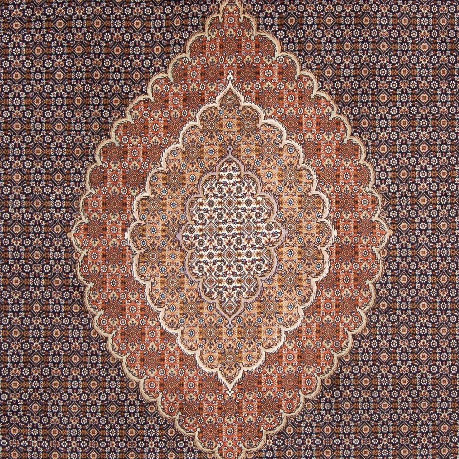 Tapis persan - Tabriz - 303 x 202 cm - marron foncé