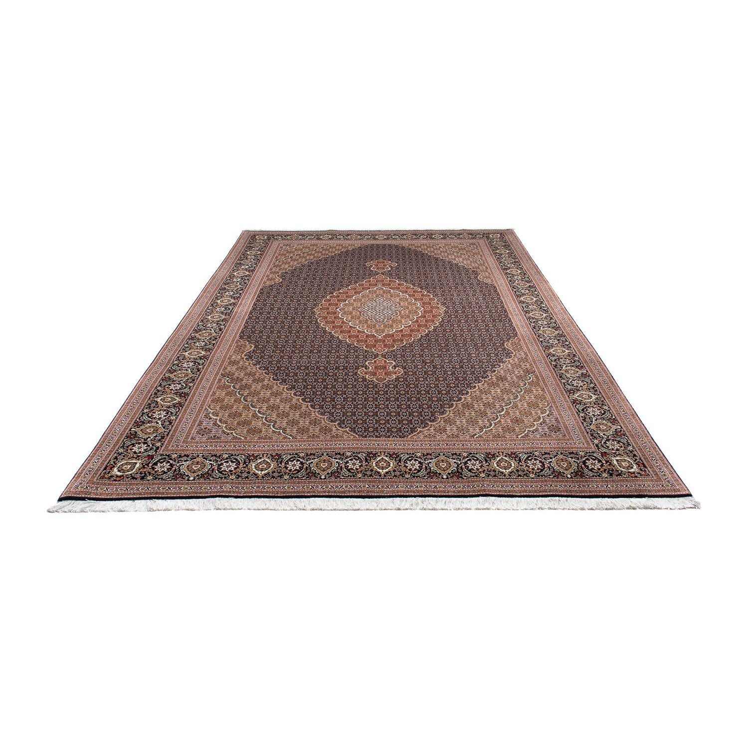 Tapis persan - Tabriz - 303 x 202 cm - marron foncé