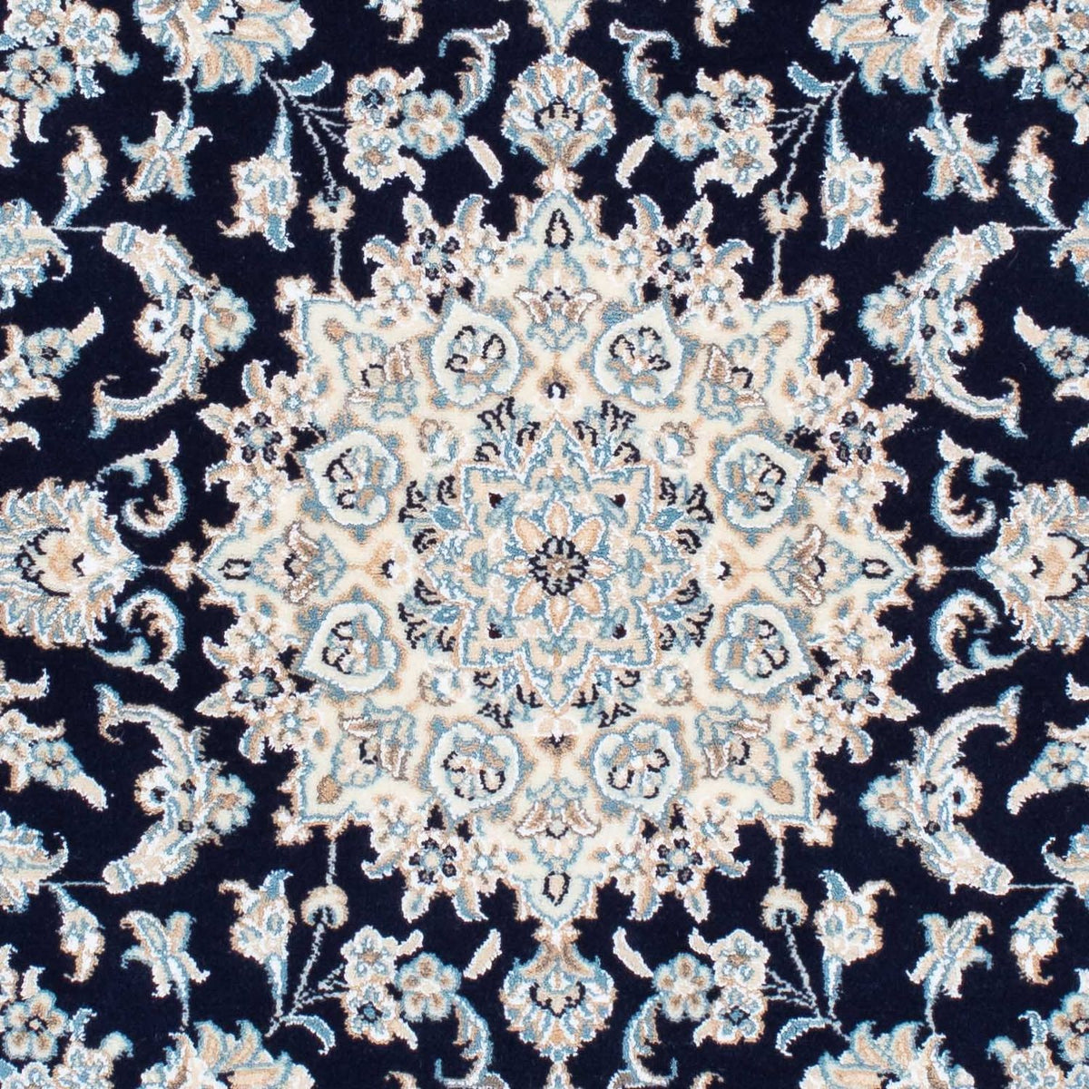 Tapis persan - Nain - Royal - 150 x 98 cm - bleu foncé