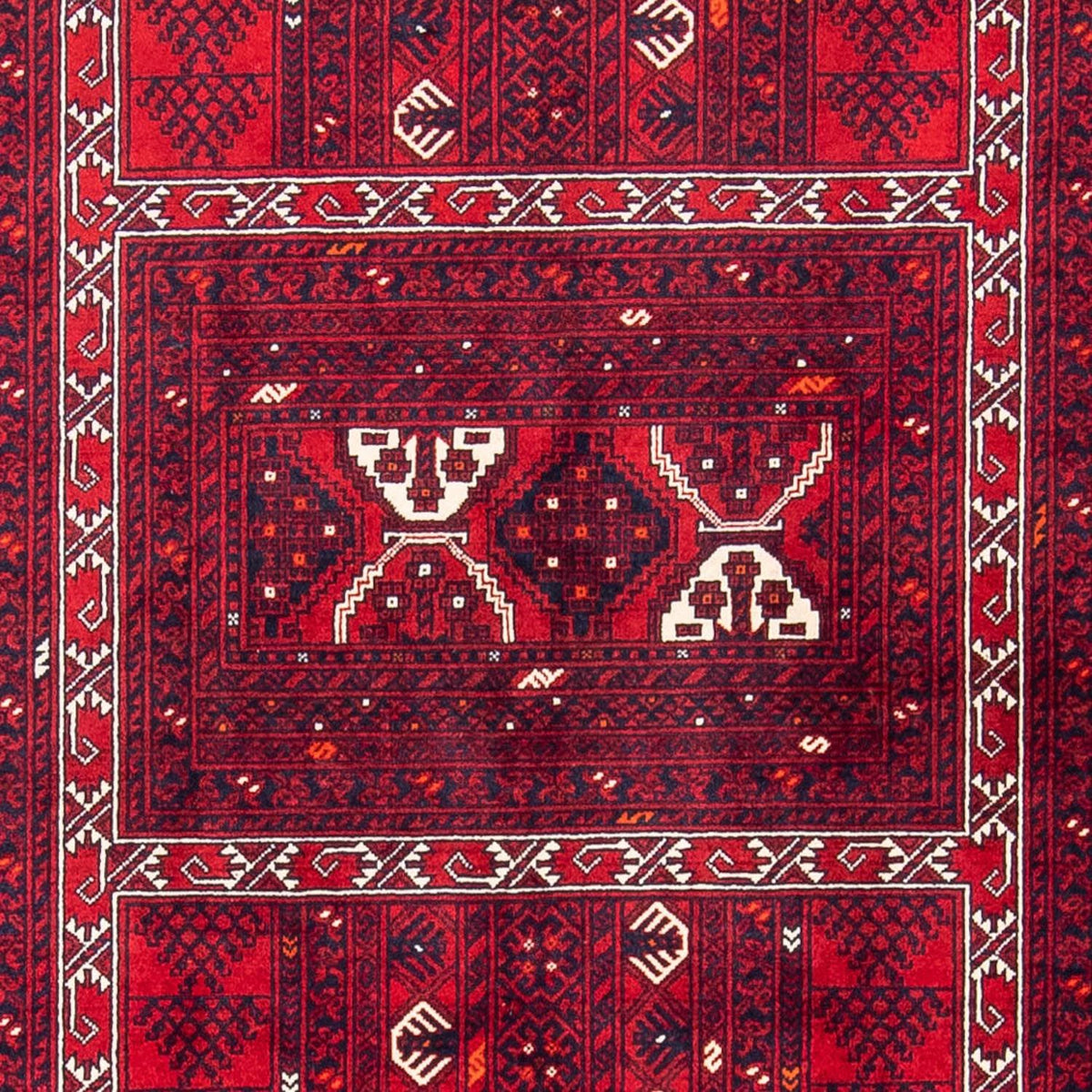 Tapis Turkaman - 249 x 160 cm - rouge foncé