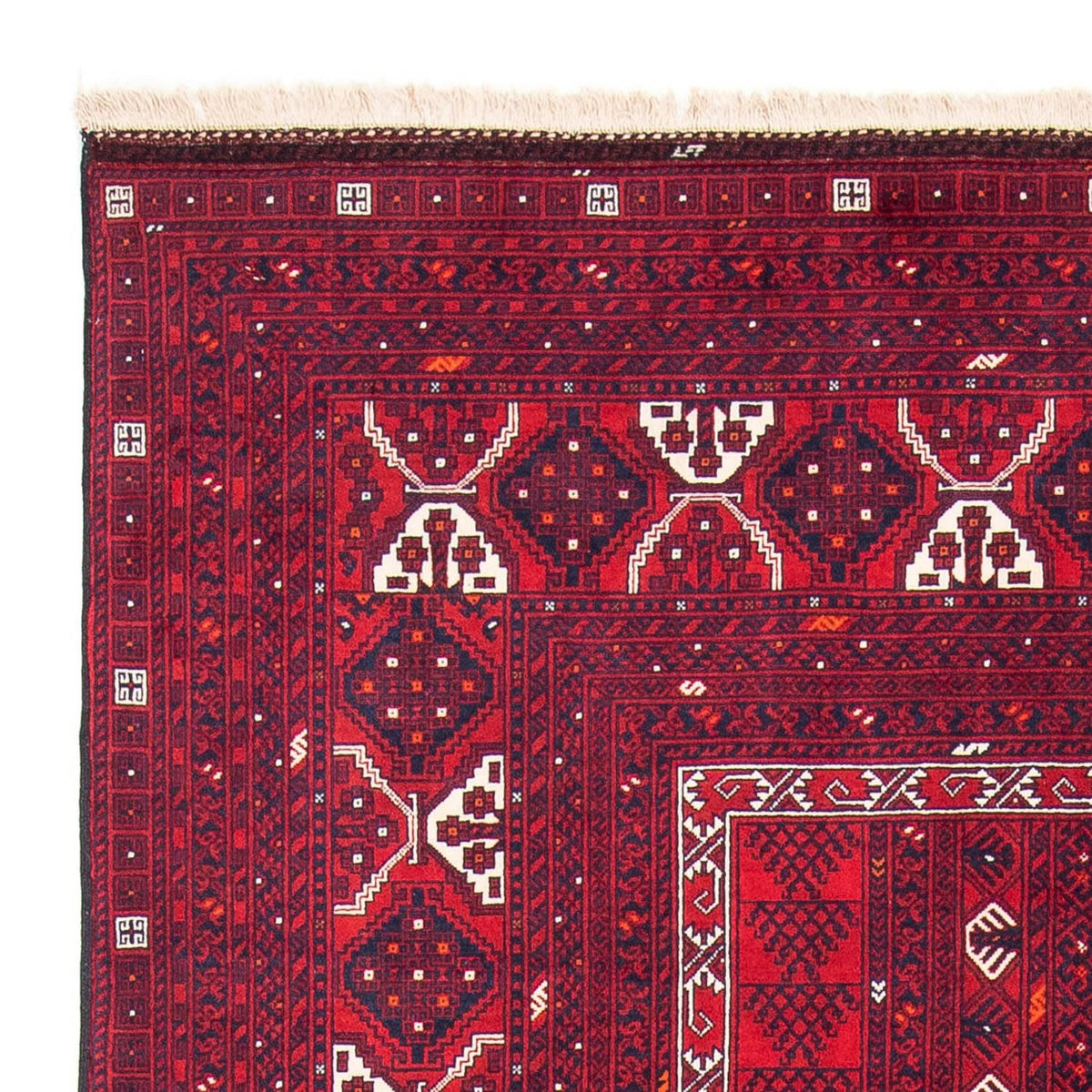 Tapis Turkaman - 249 x 160 cm - rouge foncé