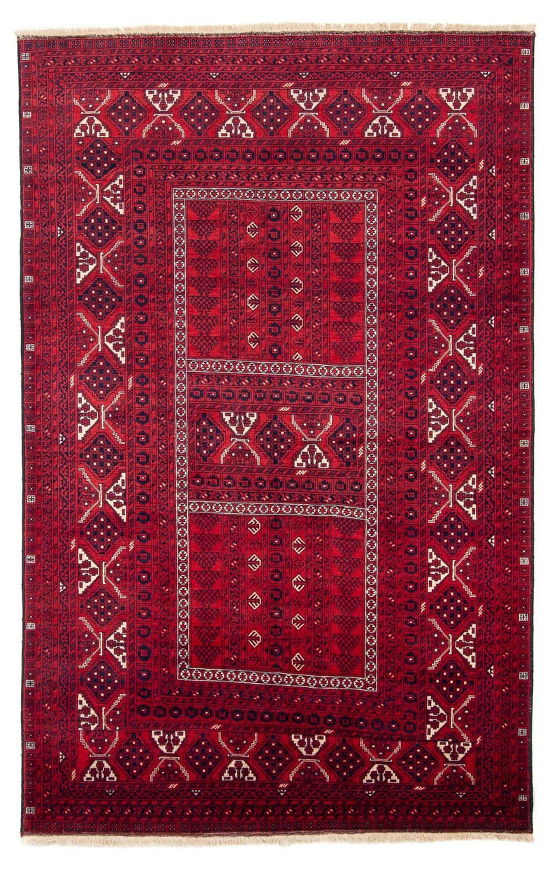 Tapis Turkaman - 248 x 163 cm - rouge foncé