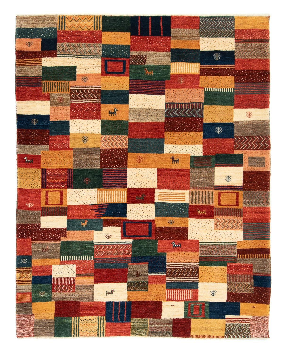 Tapis persan - Nomadic - 194 x 150 cm - multicolore