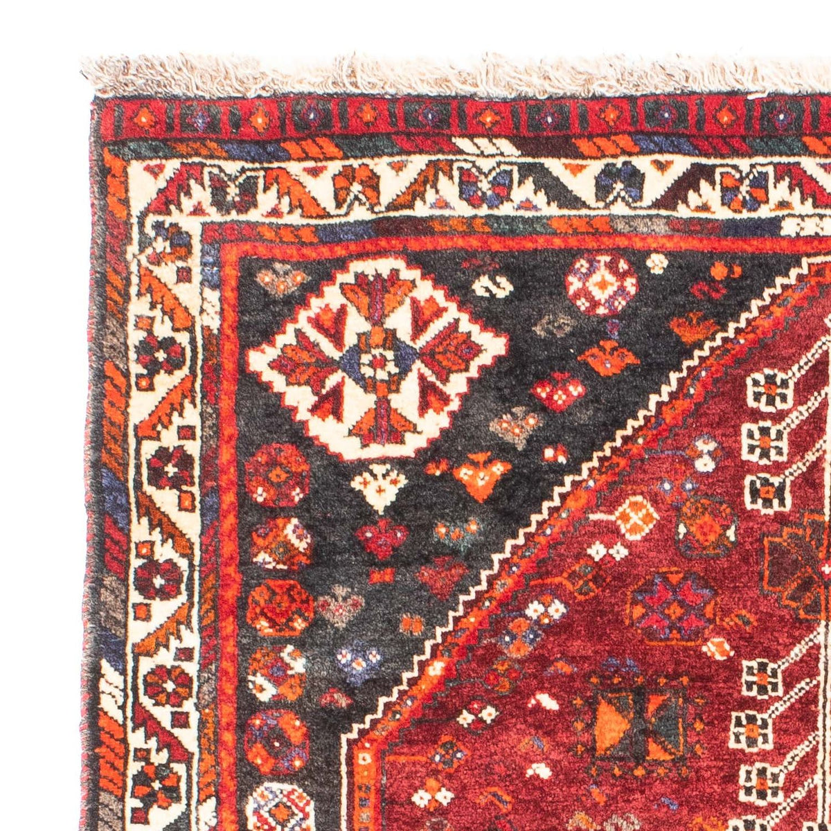 Tapis persan - Nomadic - 148 x 108 cm - rouge foncé