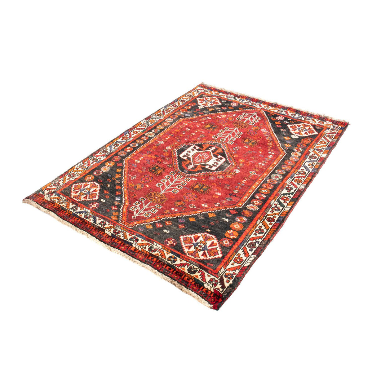 Tapis persan - Nomadic - 148 x 108 cm - rouge foncé