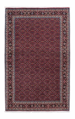 Tapis persan - Bidjar - 214 x 133 cm - rouge foncé