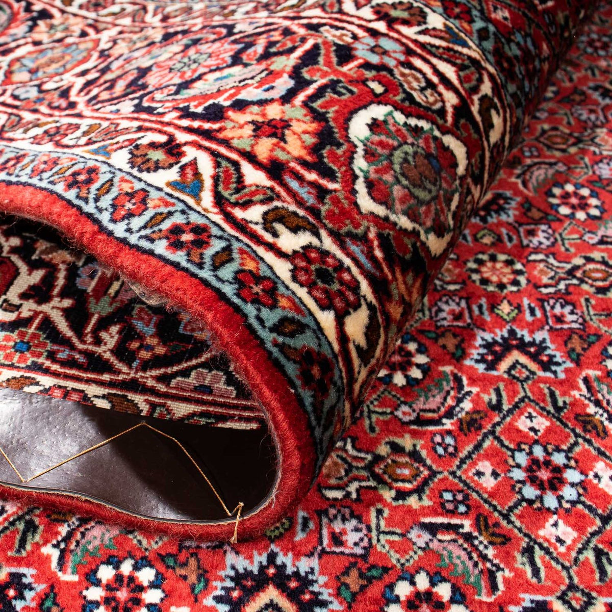 Tapis persan - Bidjar - 231 x 170 cm - rouge foncé