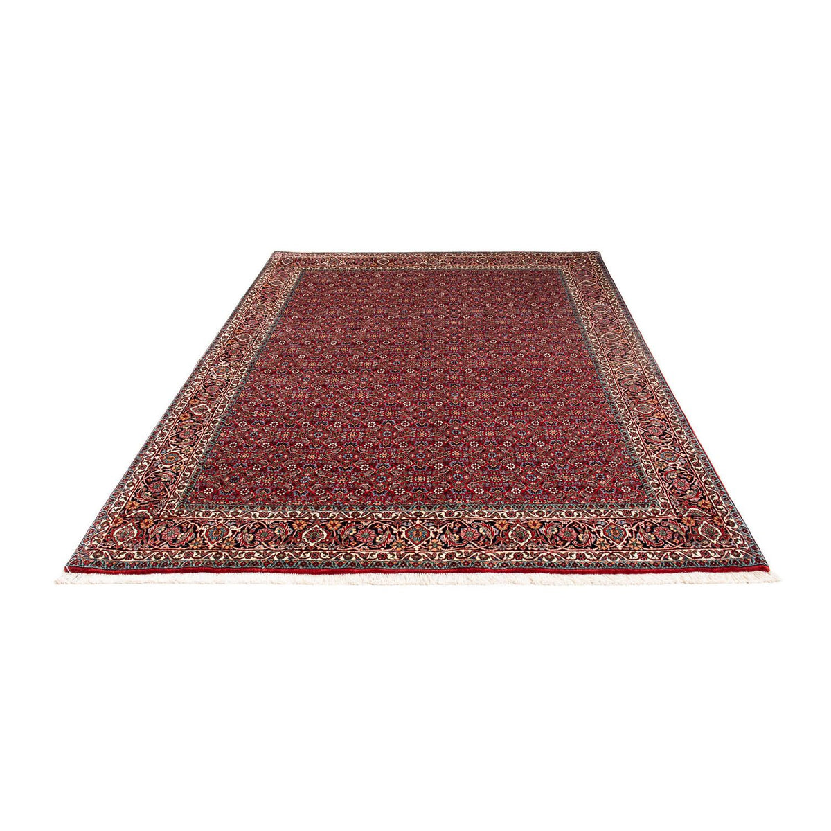 Tapis persan - Bidjar - 231 x 170 cm - rouge foncé