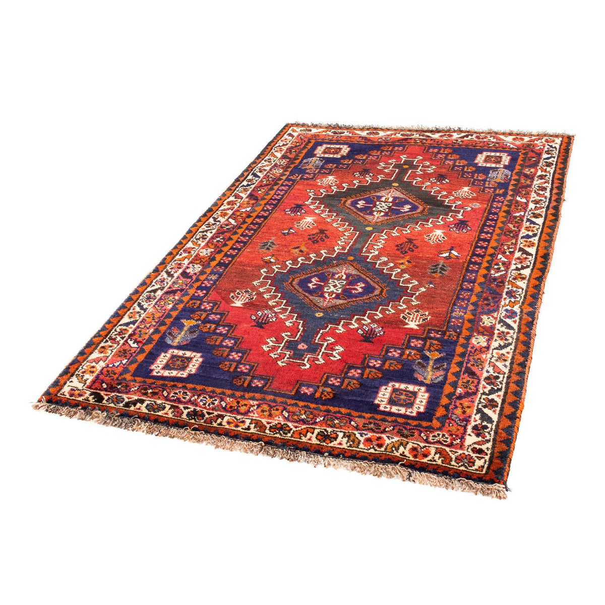 Tapis persan - Nomadic - 167 x 116 cm - rouge foncé