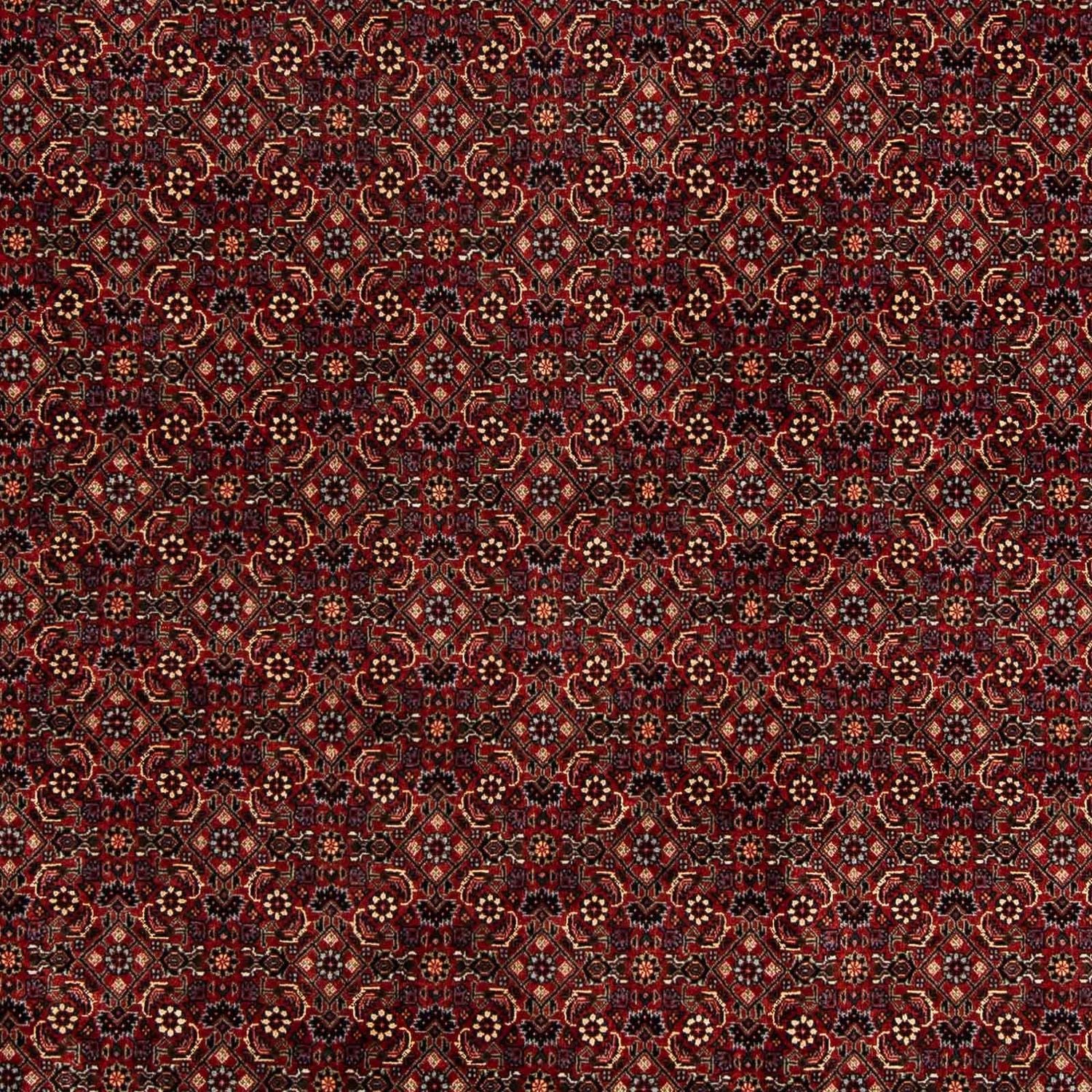 Tapis persan - Bidjar - 254 x 198 cm - rouge foncé