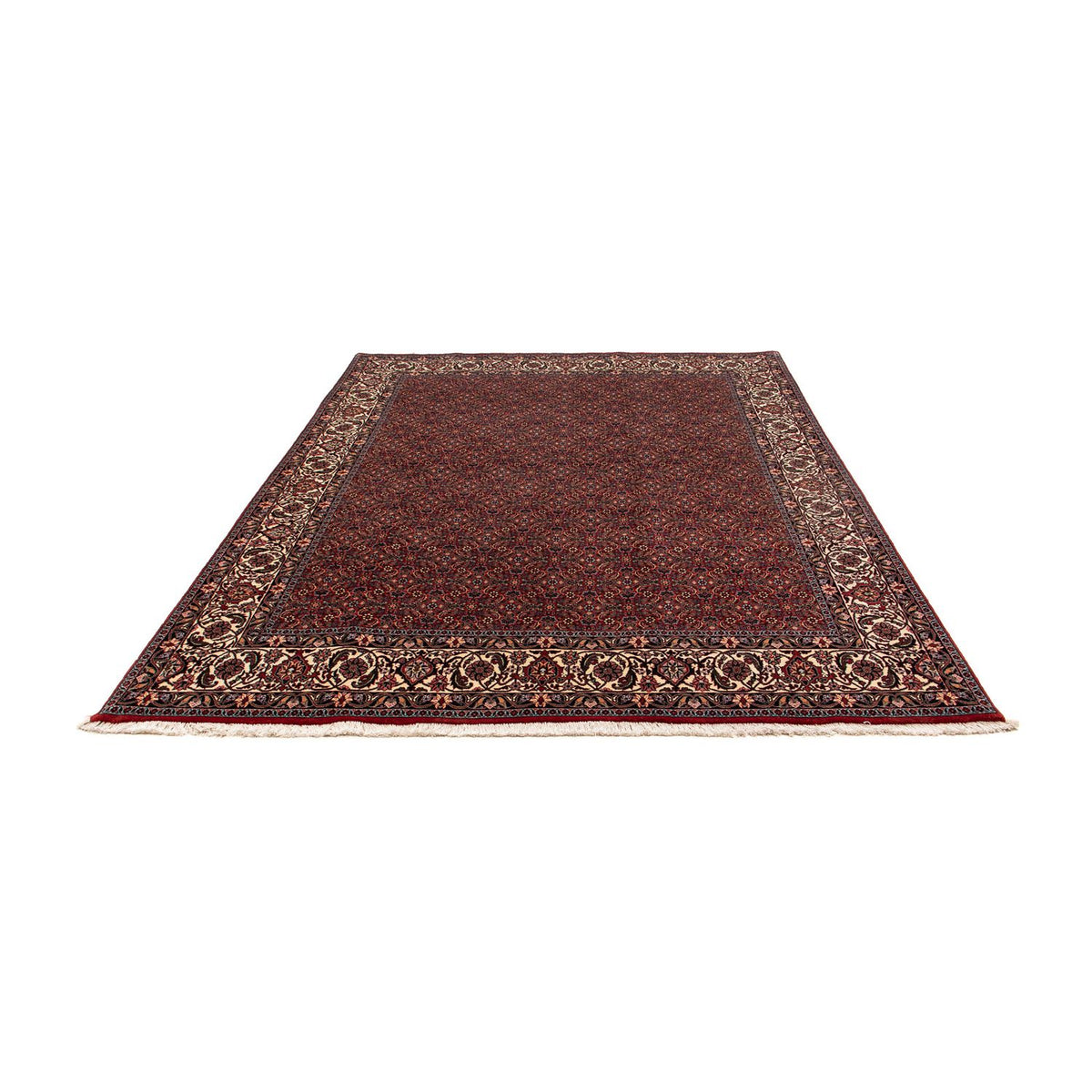 Tapis persan - Bidjar - 254 x 198 cm - rouge foncé