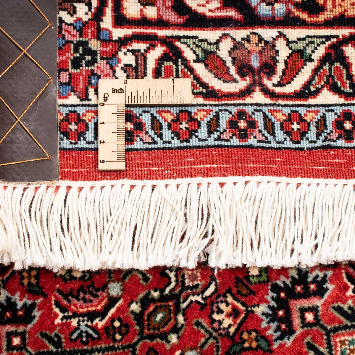 Tapis persan - Bidjar - 253 x 202 cm - rouge foncé