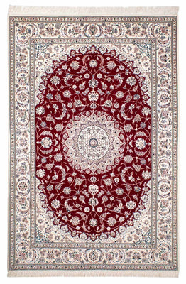 Tapis persan - Nain - Premium - 227 x 153 cm - rouge foncé