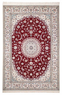 Tapis persan - Nain - Premium - 227 x 153 cm - rouge foncé