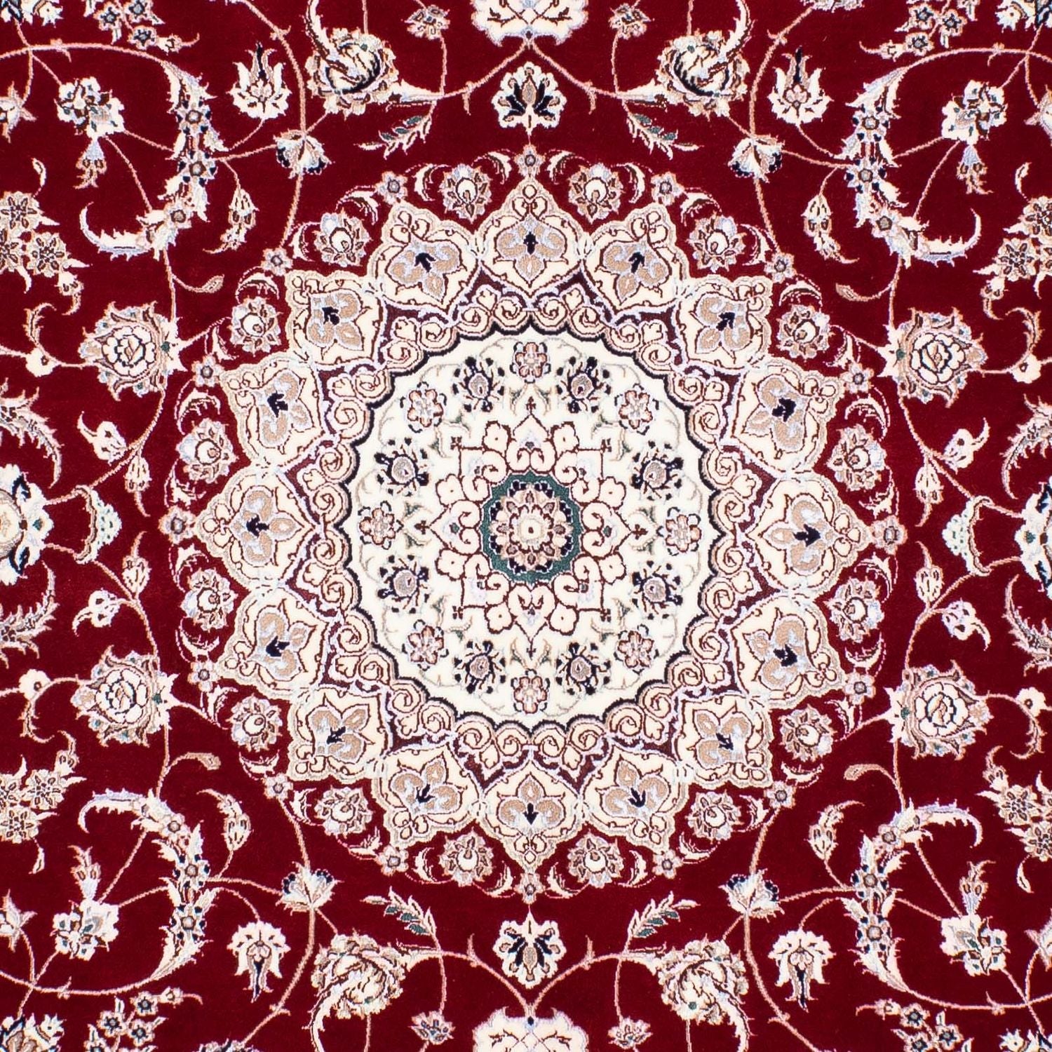 Tapis persan - Nain - Premium - 227 x 153 cm - rouge foncé