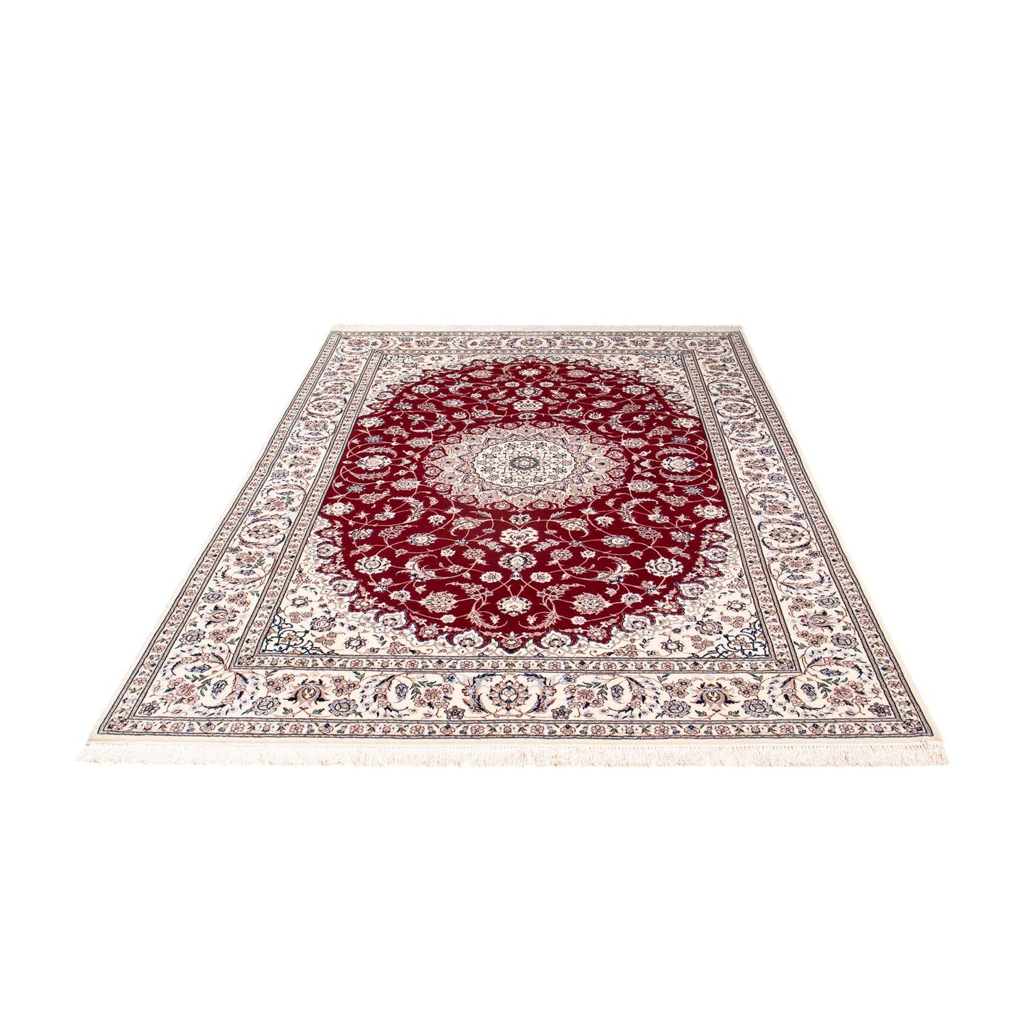 Tapis persan - Nain - Premium - 227 x 153 cm - rouge foncé
