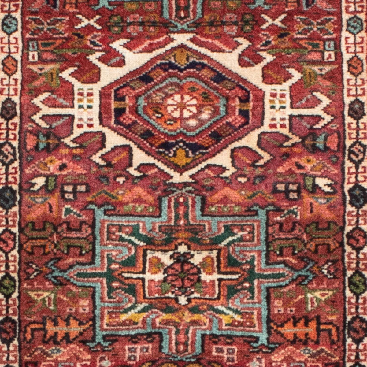 Tapis de couloir Tapis persan - Nomadic - 186 x 68 cm - rouge clair