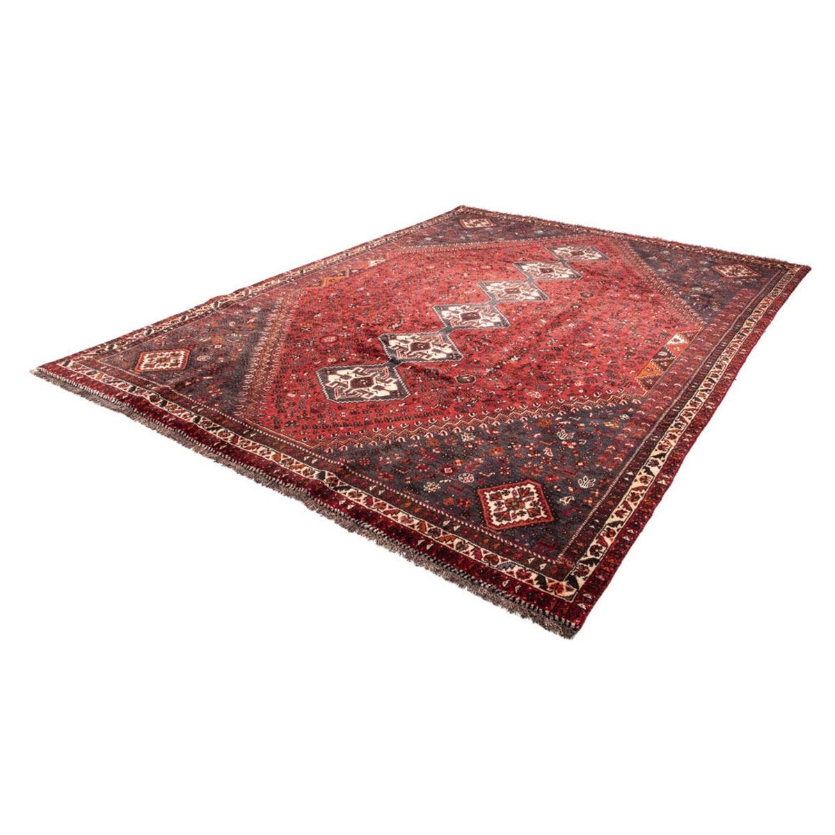 Tapis persan - Nomadic - 320 x 235 cm - rouge foncé