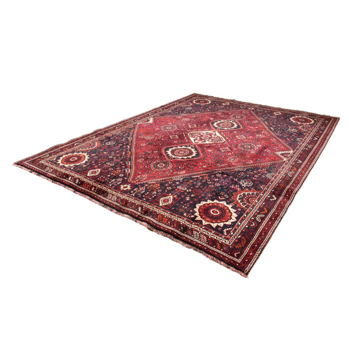 Tapis persan - Nomadic - 315 x 230 cm - rouge foncé