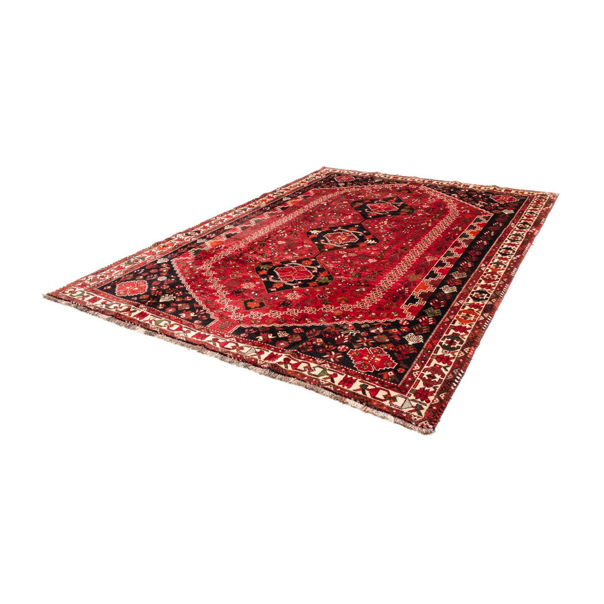 Tapis persan - Nomadic - 320 x 230 cm - rouge foncé