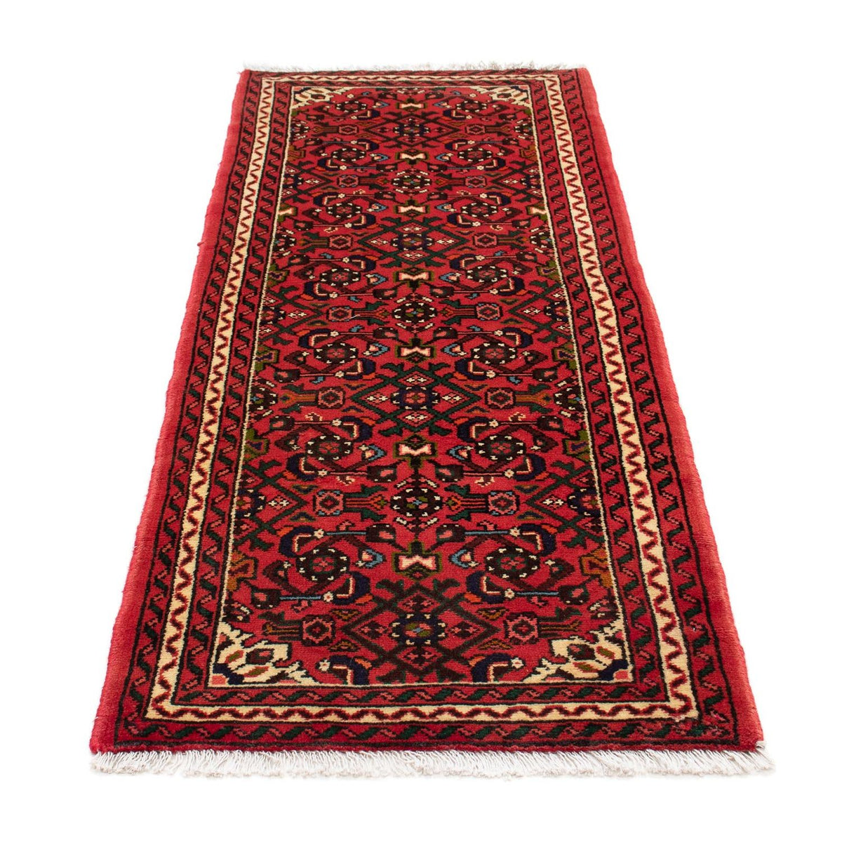 Tapis de couloir Tapis persan - Nomadic - 195 x 70 cm - rouge foncé