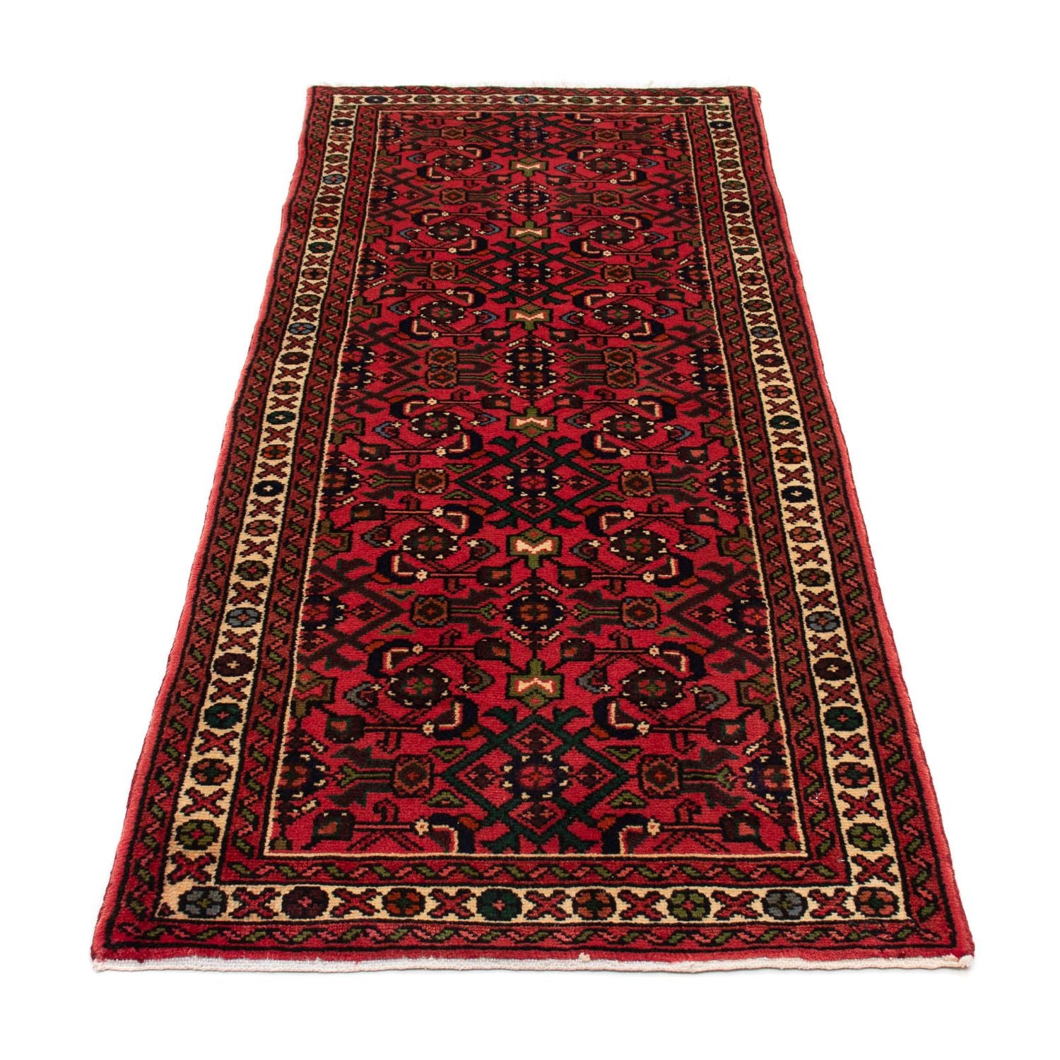 Tapis de couloir Tapis persan - Nomadic - 192 x 75 cm - rouge foncé