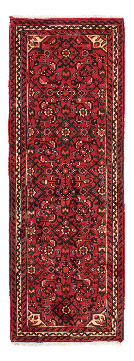 Tapis de couloir Tapis persan - Nomadic - 195 x 68 cm - rouge foncé