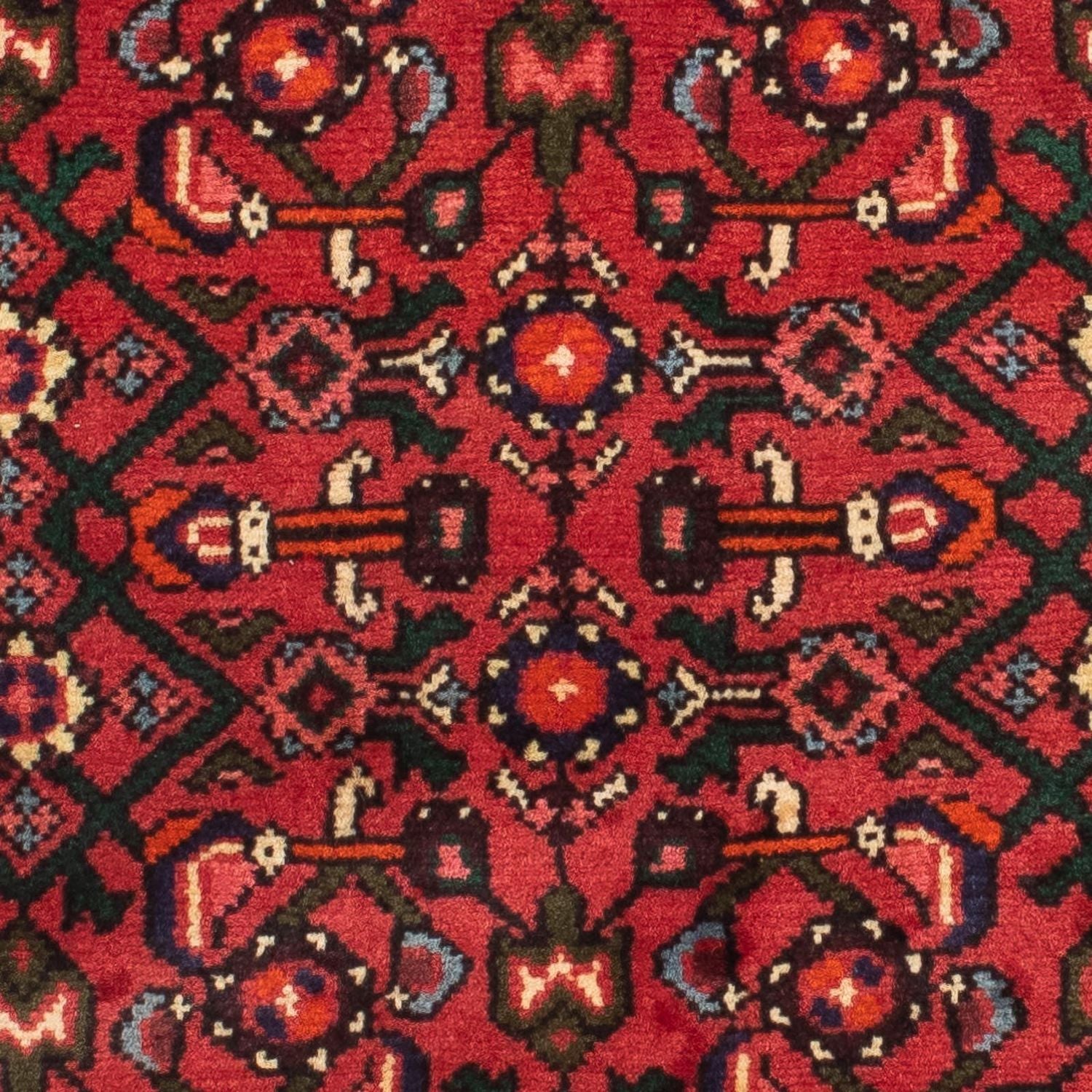 Tapis de couloir Tapis persan - Nomadic - 195 x 68 cm - rouge foncé