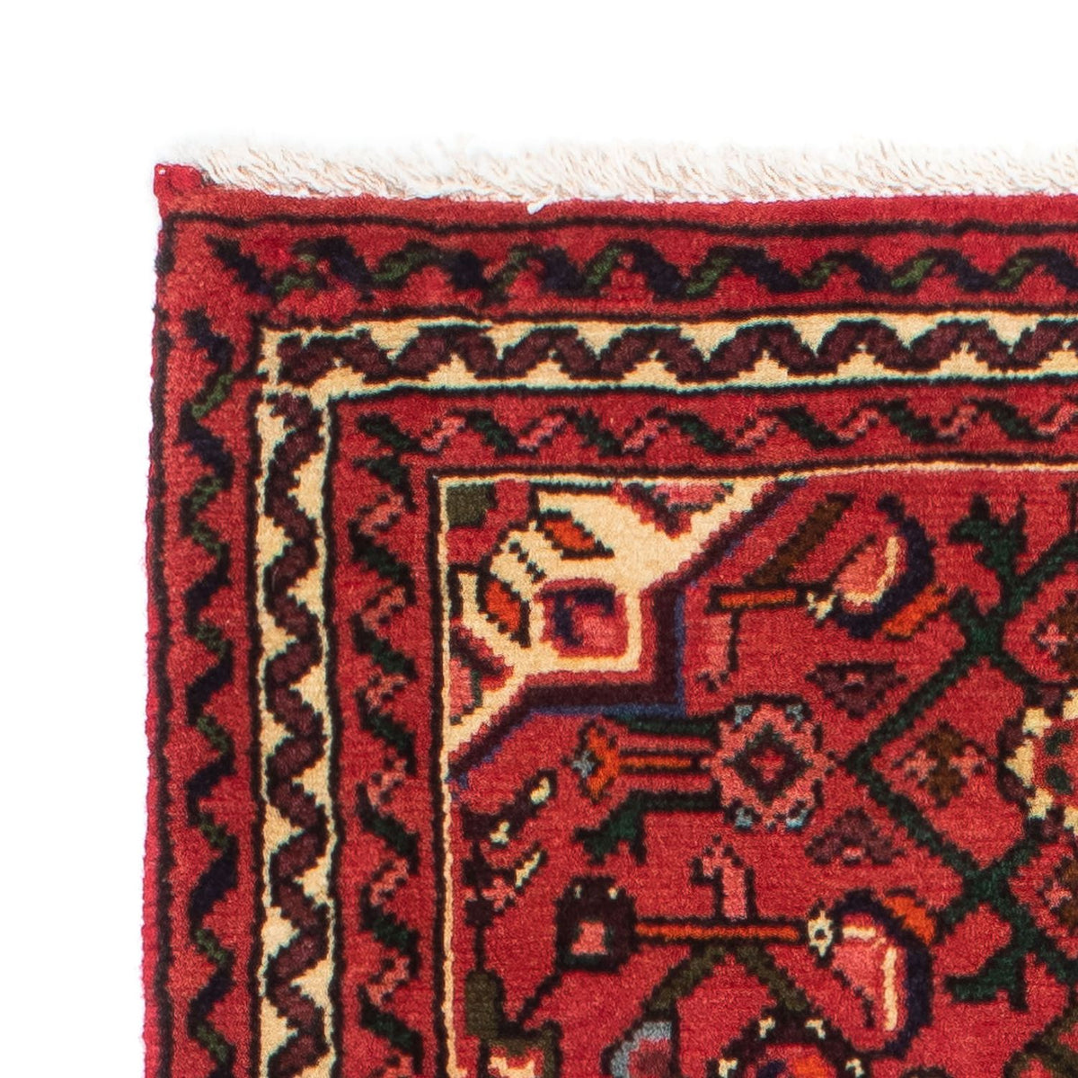 Tapis de couloir Tapis persan - Nomadic - 195 x 68 cm - rouge foncé