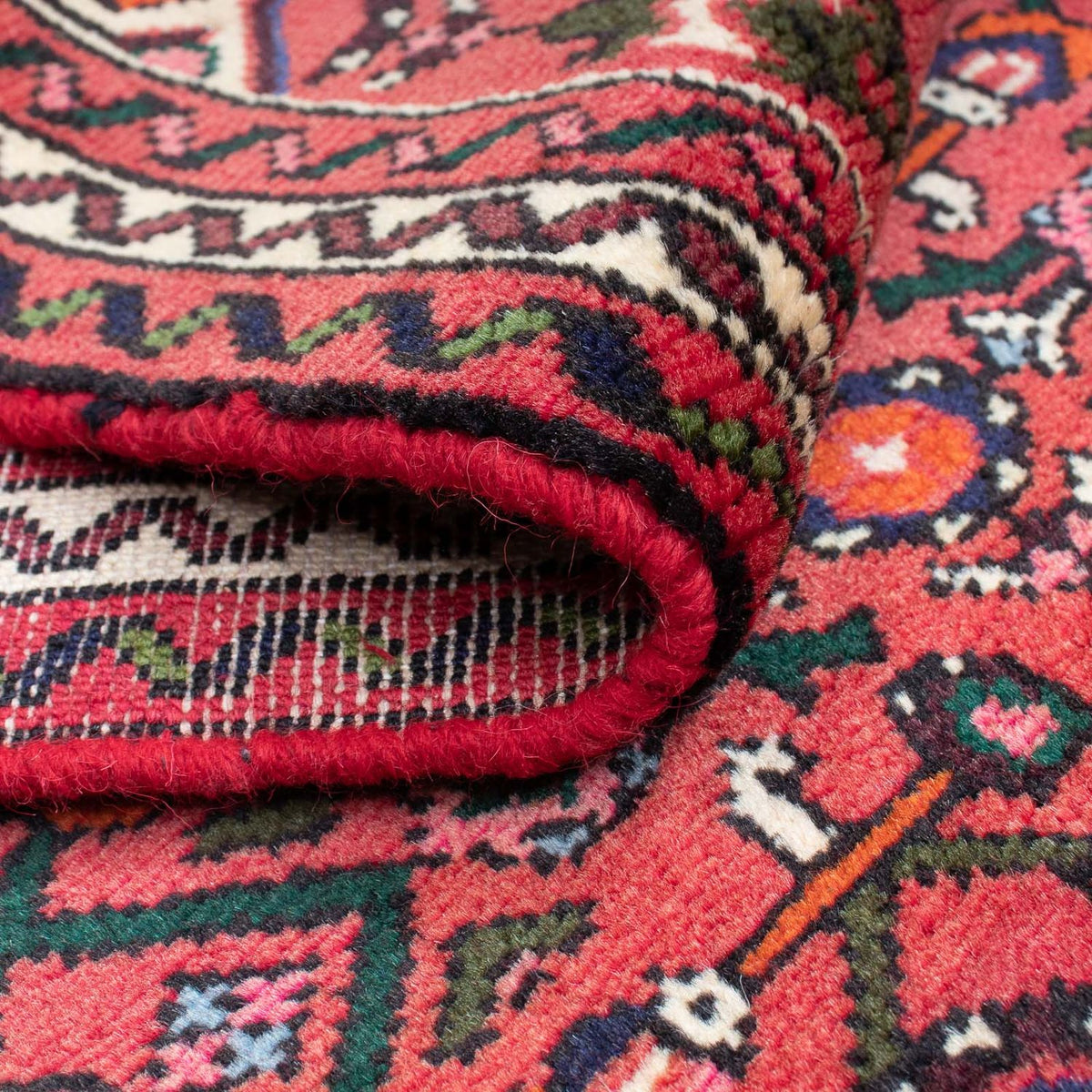 Tapis de couloir Tapis persan - Nomadic - 195 x 68 cm - rouge foncé