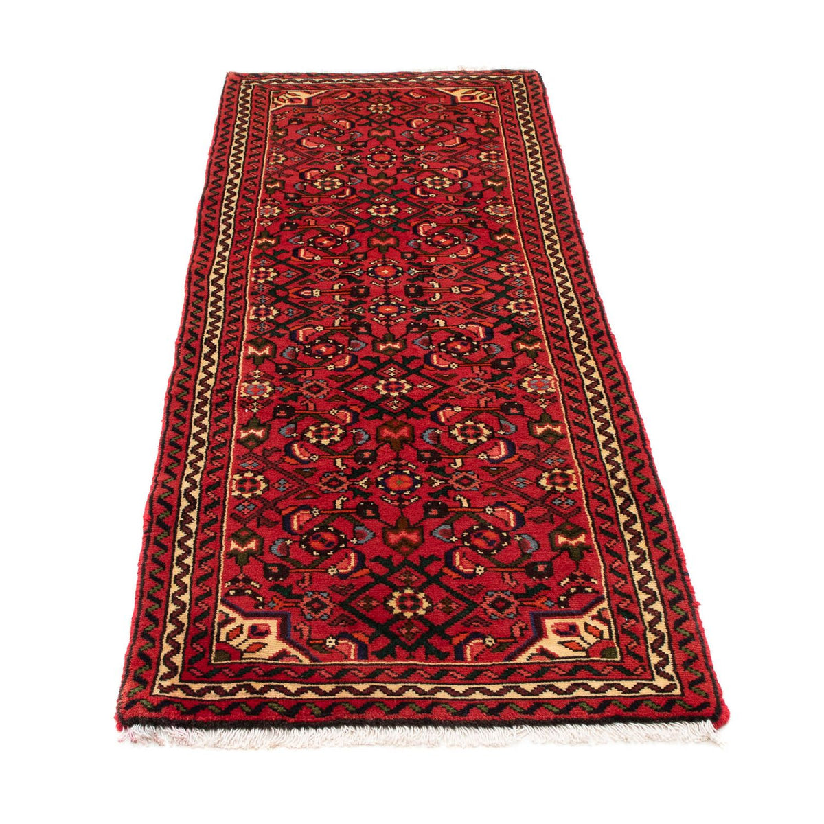 Tapis de couloir Tapis persan - Nomadic - 195 x 68 cm - rouge foncé
