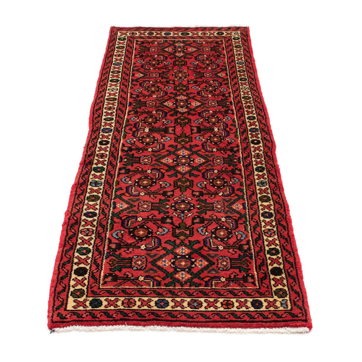 Tapis de couloir Tapis persan - Nomadic - 185 x 62 cm - rouge foncé