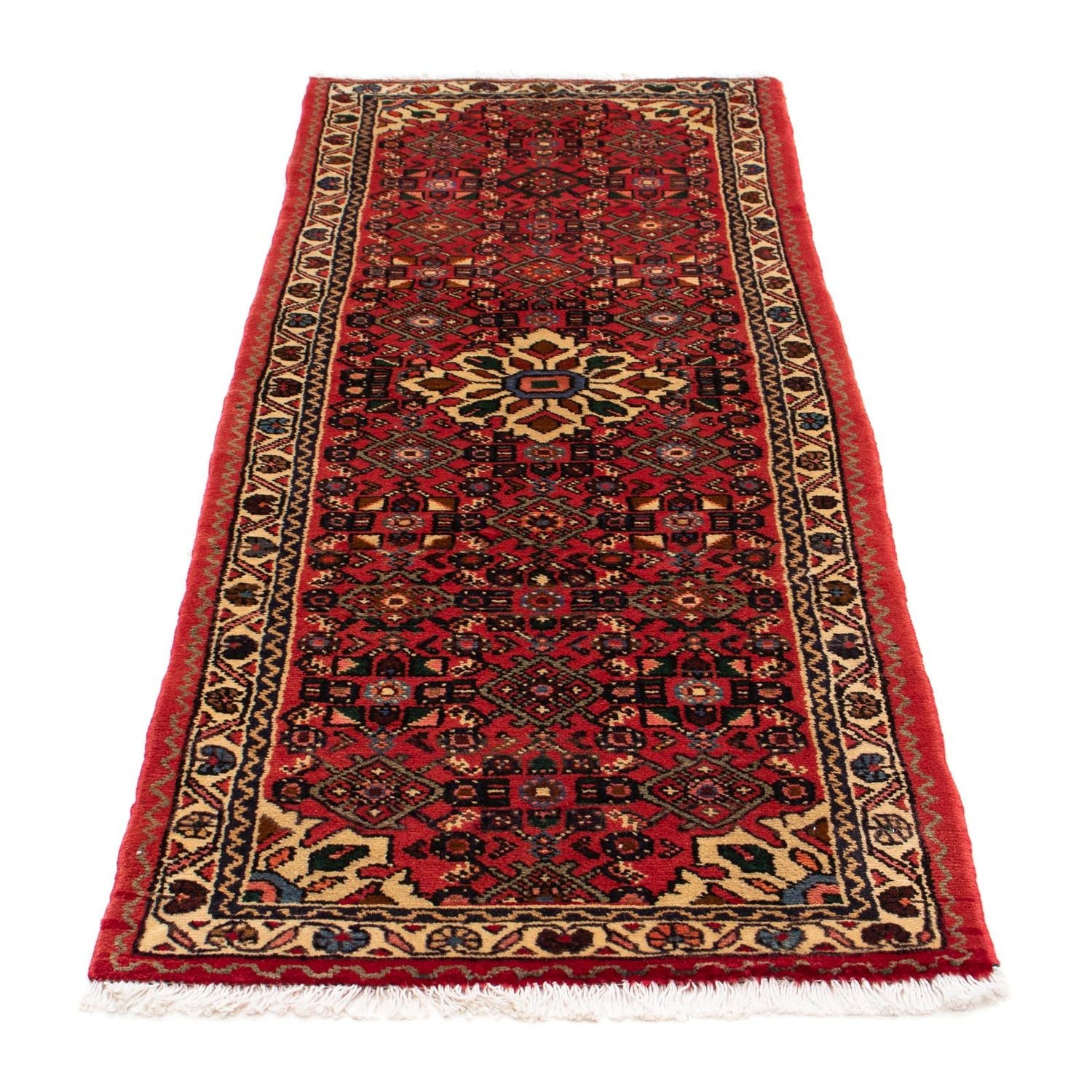 Tapis de couloir Tapis persan - Nomadic - 198 x 70 cm - rouge foncé