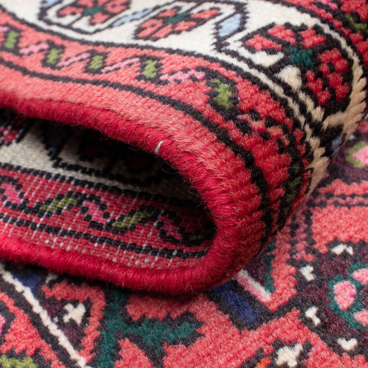 Tapis de couloir Tapis persan - Nomadic - 195 x 70 cm - rouge foncé